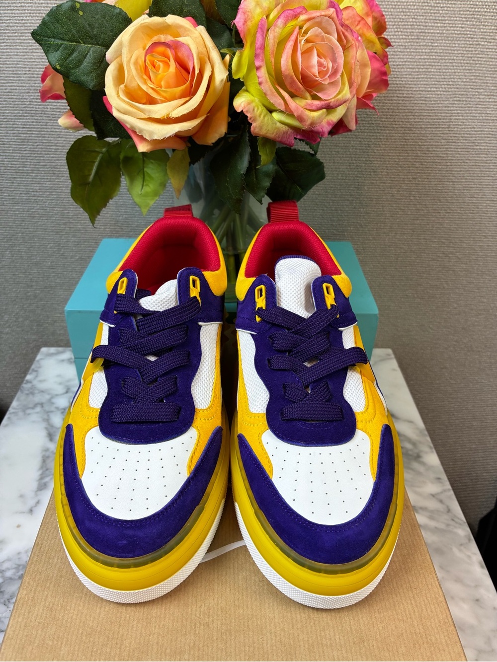 Christian Louboutin Astroloubi Purple Donna Low Top Sneakers - EU Size 38 = US 8